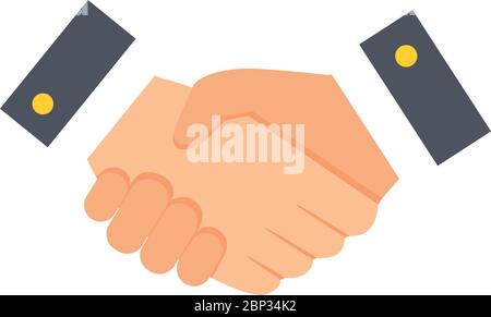 Handshake line icon partnership and agreement symbol Stock Vector