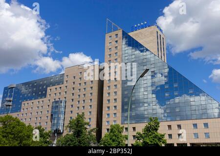 The Estrel Berlin is Europe’s largest convention, entertainment, and hotel complex, and with its 1125 rooms the largest hotel in Germany Stock Photo