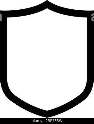 Vector shield icon protection icon isolated on white Stock Vector