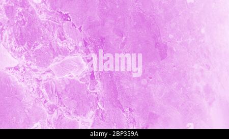 Pink fuchsia wall background with marble pattern. Stone surface texture 16:9 panoramic format background Stock Photo