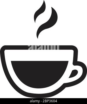 Tea cup icon vector illustration hot drink tea isolated on white Stock Vector