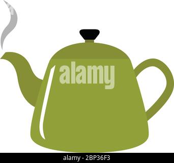 Kettle boils icon flat vector illustration isolated Stock Vector