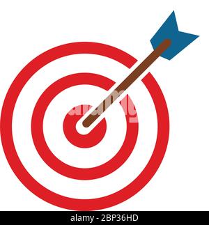 Target icon vector design illustration isolated on white Stock Vector