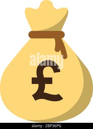 Money bag icon flat vector flat isolated on white eps 10 Stock Vector