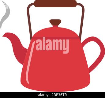 Kettle icon in a flat style vector illustration in cartoon Stock Vector