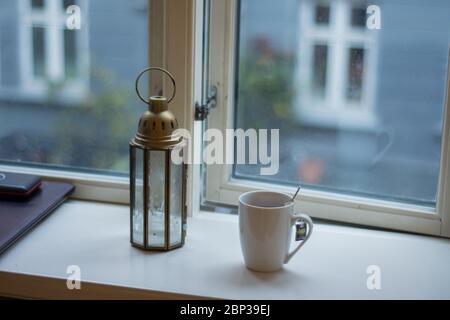cup of tea on table Stock Photo