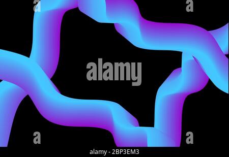 Abstract vector background, blue and violet waved lines for brochure, website, flyer design. illustration eps10 Stock Vector