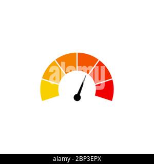 Speedometer icon isolated on white background, vector Stock Vector