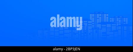 Banner with the night city. Stock Vector