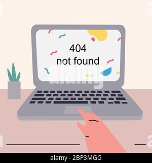 Template for an error page illustration.404 error Stock Vector