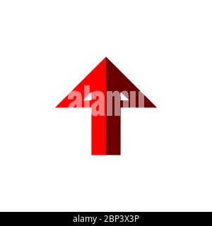 Red Up Arrow Logo Template Illustration Design Illustration Design ...
