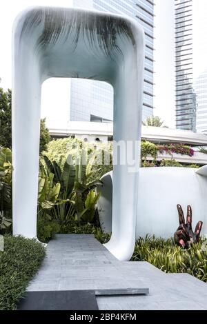 Dubai, United Arab Emirates - Jun.15, 2018: The first office printed on a 3D printer. Main entry gate Stock Photo