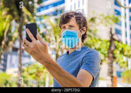 Face Recognition In Medical Mask Using Artificial Intelligence And Neural Networks. Biometric scanning Face ID. Identification of Person Through Stock Photo