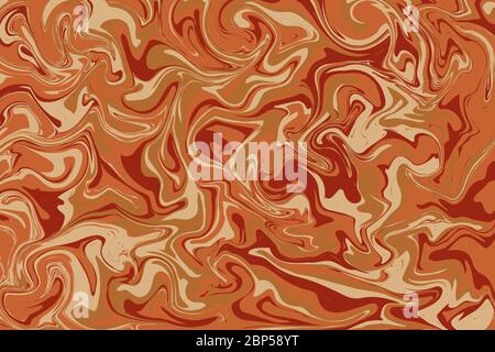 Marble textured in brown, orange, red color background (Vector) Stock Vector