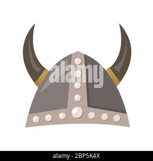 Helmet Viking Logo Template Stock Vector