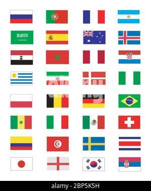 colored flags vector illustration design Stock Vector