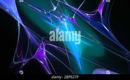 A whimsical abstract drawing on a dark background. Stock Photo