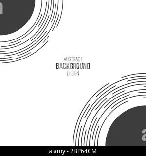 Abstract background of rounded dotted lines and filled shapes. Applicable for covers, placards, posters, brochures, flyers, banner designs. Stock Vector