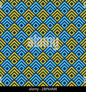 Abstract rhombuses seamless pattern. Repeating ethnic ornament. Embroidery background. Tribal wallpaper. Ancient mosaic. Digital paper, web, textile. Stock Vector