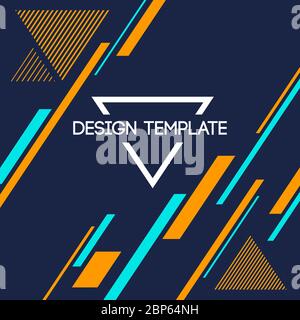 Abstract background of striped triangles, diagonal stripes. Abstract geometric composition. Applicable for covers, placards, posters, brochures. Stock Vector
