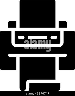 Printer printing out paper icon representing ‘Printer’ Stock Vector