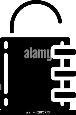 Open lock icon representing ‘Lock’ Stock Vector