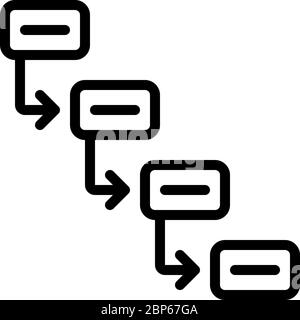 Project Elements in waterfall style representing ‘Project Requirements’ Stock Vector