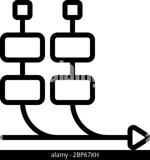 Sprint arrows icon representing ‘Kanban’ Stock Vector