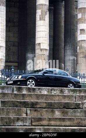 2002 Jaguar S Type in Paris Stock Photo