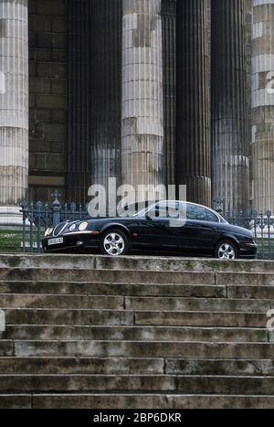 2002 Jaguar S Type in Paris Stock Photo