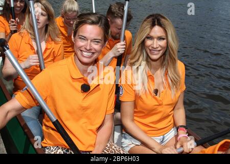Susanne Boehm,Yasmina Filali,Dragon Boat Race of the Michael Stich Foundation,Alexa am Alster,Hamburg,14.06.2019 Stock Photo