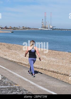 Sheerness, Kent, UK. 18th May, 2020. A sunny and warm morning in Sheerness, Kent. Credit: James Bell/Alamy Live News Stock Photo