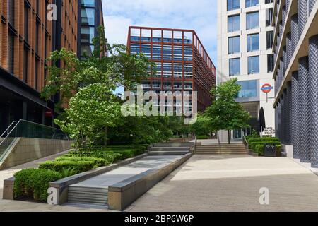 Buildings in the newly built Pancras Square in the King's Cross area of North London, UK Stock Photo
