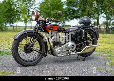 PAAREN IM GLIEN, GERMANY - JUNE 08, 2019: Motorcycle Gnome Rhone, 1929. Die Oldtimer Show 2019. Stock Photo