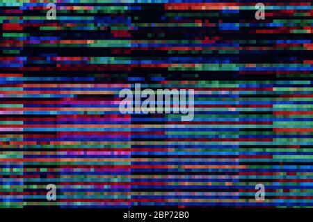 Pixel pattern of a digital glitch Stock Photo