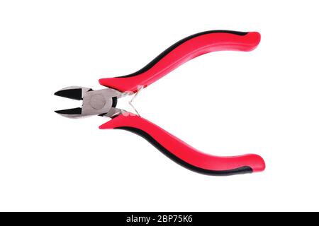 side cutter red black isolate close up Stock Photo