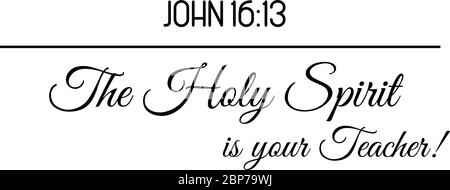 Pentecost Sunday Special Quote, TYPOGRAPHY for print or use as poster, card, flyer or T Shirt Stock Vector