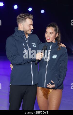 Sarah Lombardi,Panagiotis Joti Polizoakis,Press Conference and Presentation Holiday on Ice,Volksbank Arena Hamburg,16.10.2019 Stock Photo