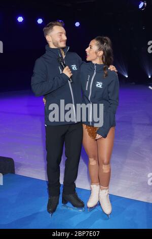 Sarah Lombardi,Panagiotis Joti Polizoakis,Press Conference and Presentation Holiday on Ice,Volksbank Arena Hamburg,16.10.2019 Stock Photo