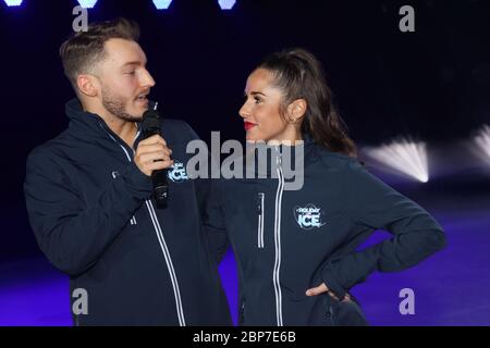 Sarah Lombardi,Panagiotis Joti Polizoakis,Press Conference and Presentation Holiday on Ice,Volksbank Arena Hamburg,16.10.2019 Stock Photo