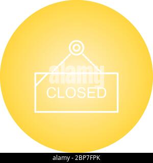 Beautiful Closed Tag Line Vector Icon Stock Vector