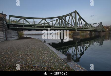 The famous Glienicker BrÃ¼cke between Potsdam and Berlin in november 2019 Stock Photo