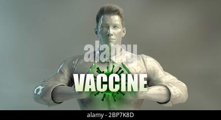 Vaccine with Medical Personnel Containing Virus Germ Stock Photo
