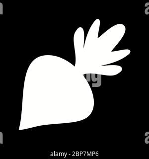Beautiful Beet Glyph Vector Icon Stock Vector