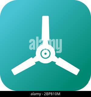 Beautiful Fan Glyph Vector Icon Stock Vector