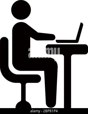 Remote working, Coworking, freelancer vector icon illustration Stock Vector