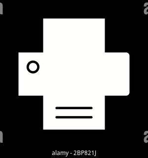 Beautiful Printer Glyph Vector Icon Stock Vector