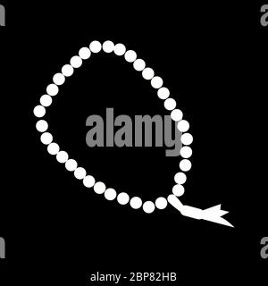 Beautiful Prayer Bead Glyph Vector Icon Stock Vector