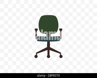 Office chair, seat icon. Vector illustration, flat design. Stock Vector