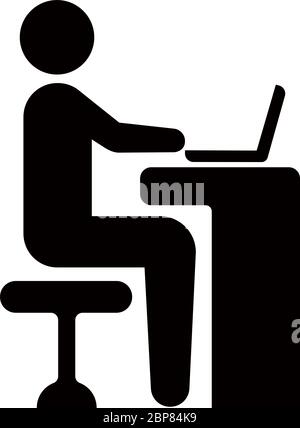 Remote working, Coworking, freelancer vector icon illustration Stock Vector